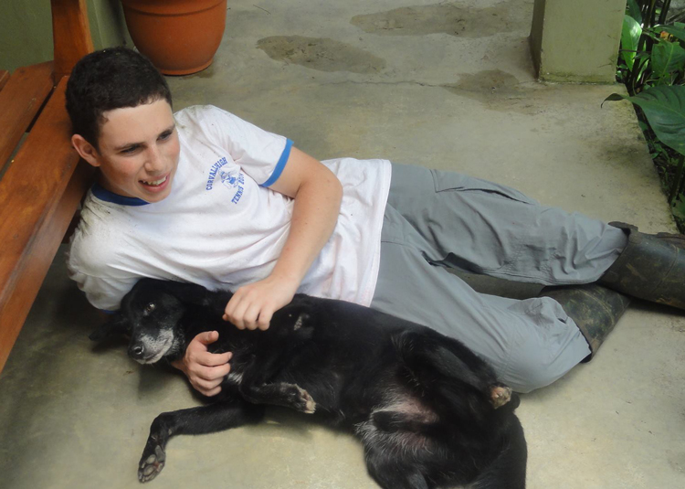 Snuggling-with-a-Dog